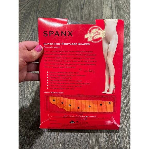 NWT SPANX Original High-Waisted Super Footless Pantyhose Shaper Cocoa Size A - Picture 4 of 5
